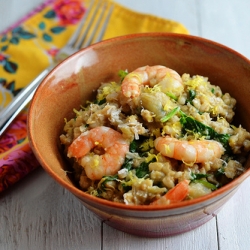 Shrimp & Artichoke Barley Risotto