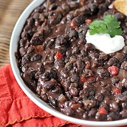 Quick Stewed Black Beans