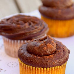 Ganache & Banana Cupcakes