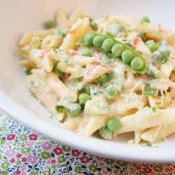 Fresh Pea and Courgette Penne