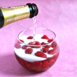 Raspberry & Honey Bellini