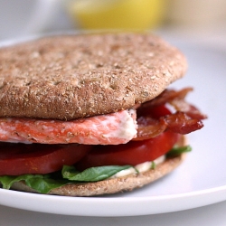 Salmon BLT with Garlic Mayo