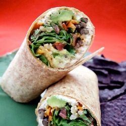 Vegan Black Bean and Barley Wraps