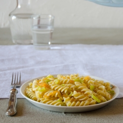 Pasta with Pumpkin and Leek