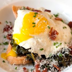 Kale w/ Egg and Toast