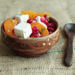 Persimmon Pomegranate Feta Salad