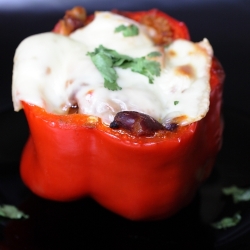 Chilli Stuffed Bell Pepper