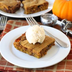 Pumpkin Caramel Blondies