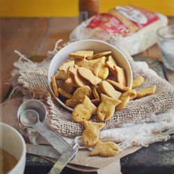 Healthy Homemade Goldfish, Vegan