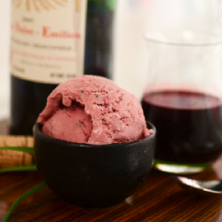 Blackberry-Red Wine Ice Cream