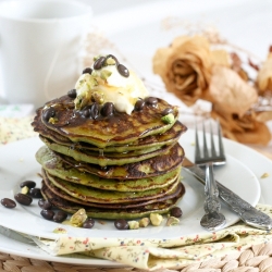 Matcha Coconut Pancakes