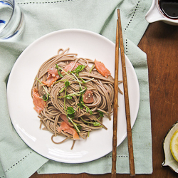 Soba Noodles with Smoked Salmon