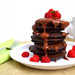 Dark Chocolate Espresso Pancakes