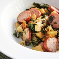 Kielbasa, Apple & Kale Hash