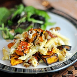 Butternut Squash and Bacon Pasta