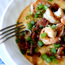 Shrimp and Grits for One