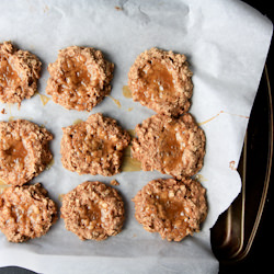 Caramel Applesauce Oatmeal Cookies