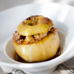 Baked Apples with Cider Rum Sauce