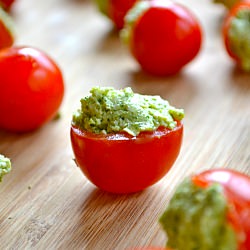 Pesto Stuffed Cherry Tomatoes