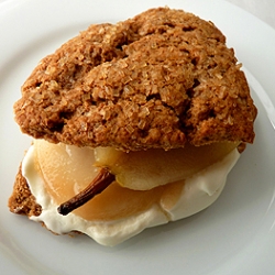 Gingerbread Shortcake with Pears