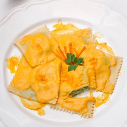 Ravioli Pumpkin, Saffron and Orange