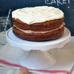 Banana Cake with Nutella Frosting