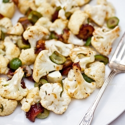 Roasted Cauliflower with Dates