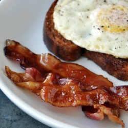 Candied Bacon and Fried Eggs