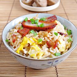 Mushroom and Char Siew Fried Rice