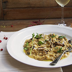 Creamy Cambozola Mushroom Risotto