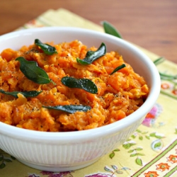 Mashed Garlic Sweet Potatoes