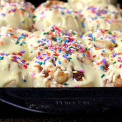 Birthday Cake Cinnamon Rolls