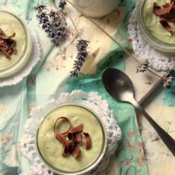 Avocado Pudding with Coffee Syrup