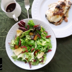 Caramelized Quince and Brie Salad