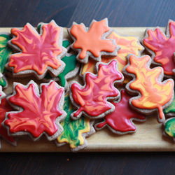 Fall Colors Leaf Cookies