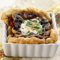 Mushroom Mozzarella Cheese Tart