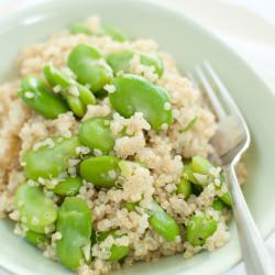 Broad Beans and Quinoa