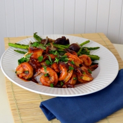 Spicy Garlic Prawns