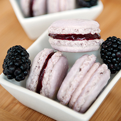 Blackberry Macarons