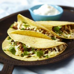 Slow Cooker Chicken Chili Tacos