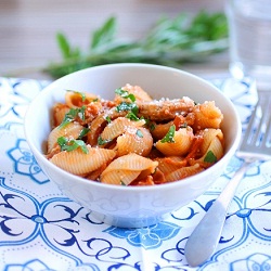 Conchiglie Alla Salsiccia e Panna