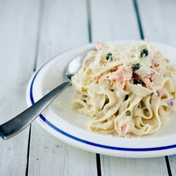 Smoked Salmon & Capers Tagliatelle