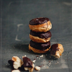 Chocolate Covered Pretzel Donuts