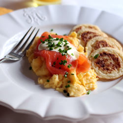 Eggs w/ Smoked Salmon