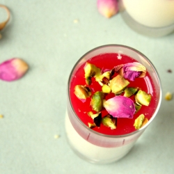 Cardamom and Pomegranate Panna Cotta