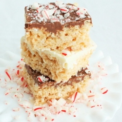 Peppermint Rice Krispie Treats