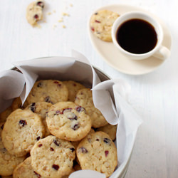 Cranberry, White Chocolate Biscuits