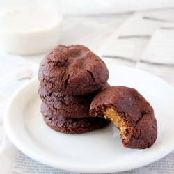 Vegan Peanut Butter Stuffed Cookie