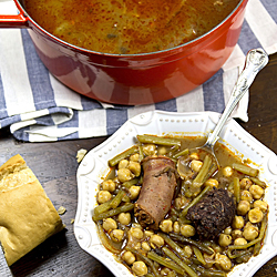 Stew of Chickpeas with Tagarninas