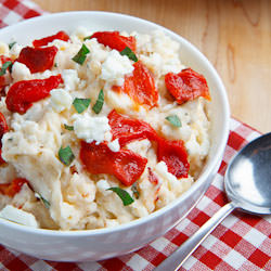 Roasted Red Pepper and Feta Mashed